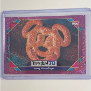 Topps Disneyland 70 Mickey Mouse Pretzel Trading Card - Pink
